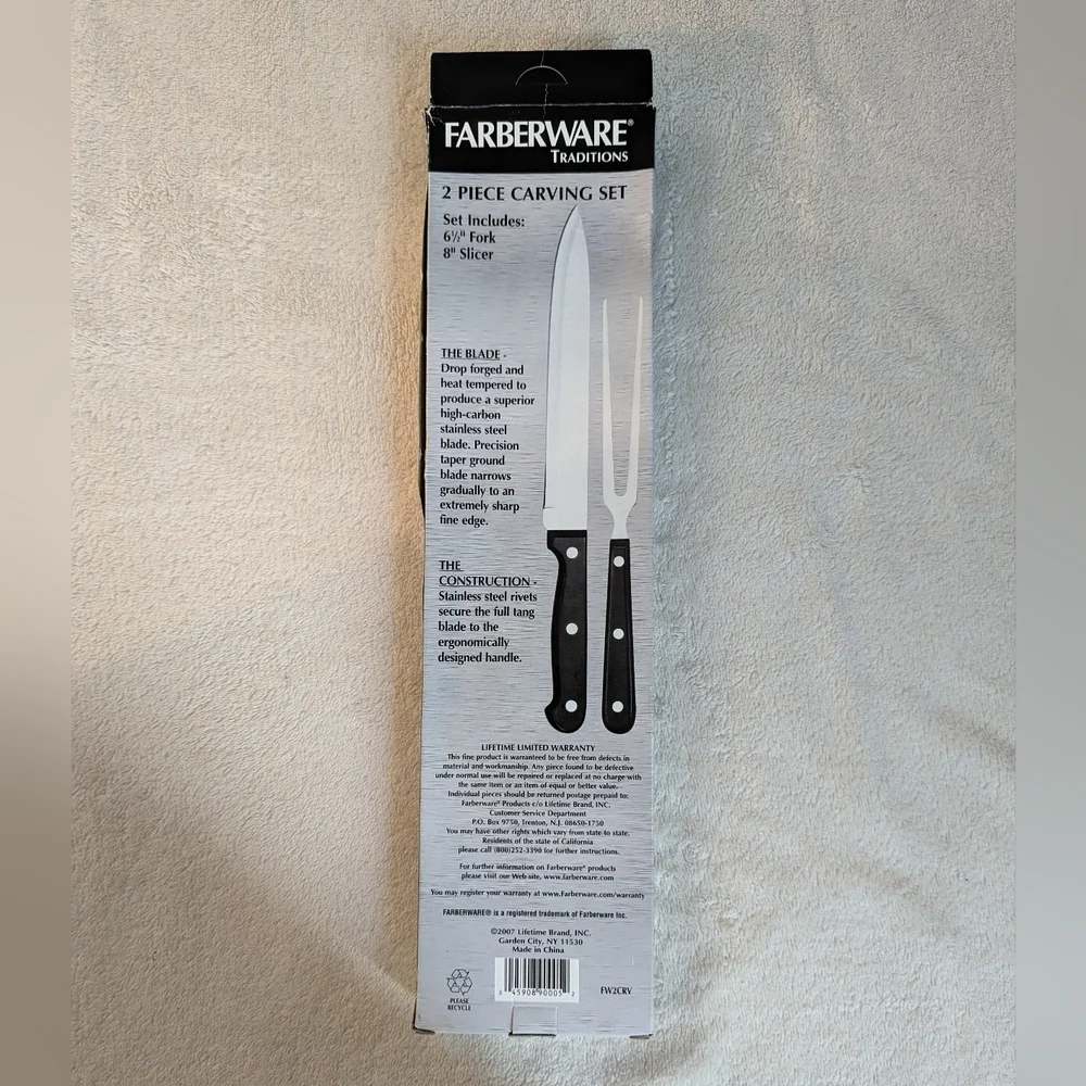 NIB Farberware Traditions 2 Piece Carving Set